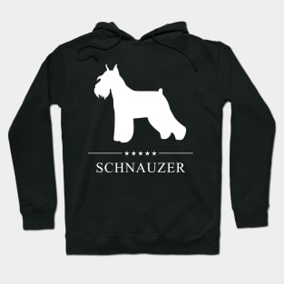 Schnauzer Dog White Silhouette Hoodie